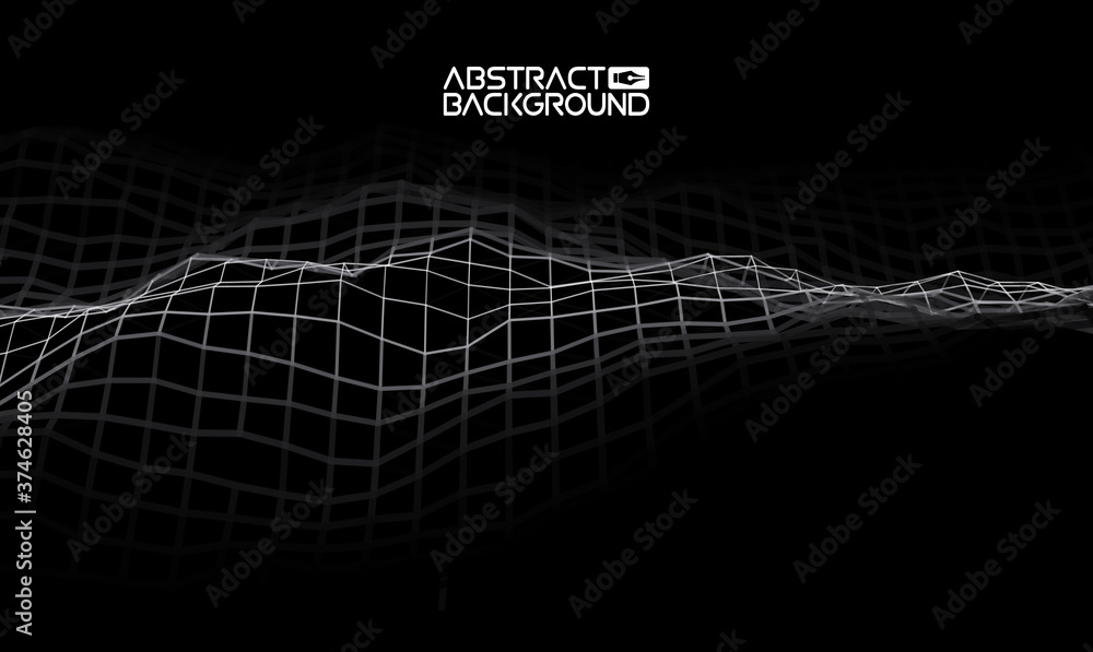 Poster data technology abstract futuristic illustration . low poly shape with connecting dots and lines on 