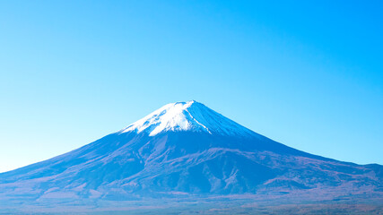 Close up of Fuji Mountain with blue sky 2