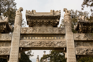 Temple of Azure Clouds (Biyun Temple), Chinese Buddhist temple in Fragrant Hills Park (Xiangshan Park) in Western Hills in Beijing, China