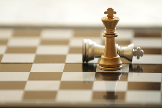 Chess pieces on the board