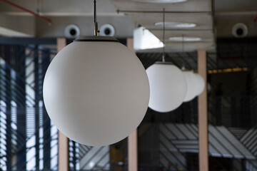 Lighting ball hanging on the ceiling