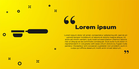 Black Coffee filter holder icon isolated on yellow background. Vector Illustration.