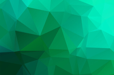 Gradient Green vector shining triangular layout. Glitter abstract illustration