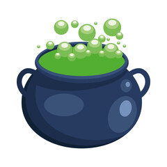 Halloween witch bowl vector design