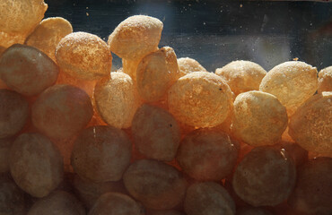 Pani puri/ Gol gappe .  Indian street food. © kamal