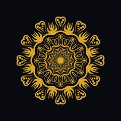 Mandalas with black and white for coloring books. Decorative round ornaments.	
