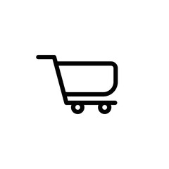 shopping cart icon line vector eps