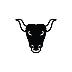 Bull icon vector isolated on white