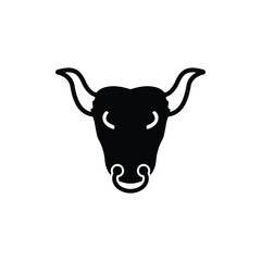 Bull icon vector isolated on white