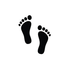 Fototapeta na wymiar Footprint icon vector isolated on white