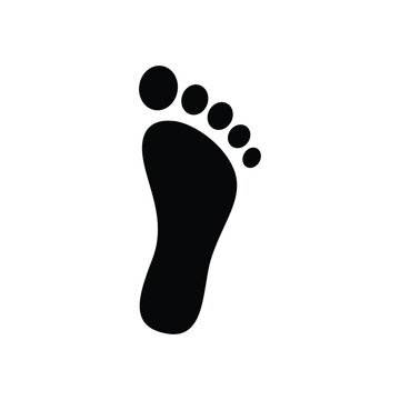 Footprint icon vector isolated on white
