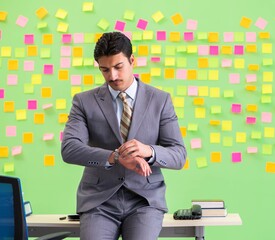 Businessman with many conflicting priorities