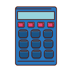 Isolated blue calculator vector design