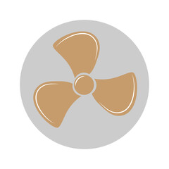 Ventilator Icon.  Round Fan icon.  Cooling Ventilator icon.  Flat graphics fan icon.