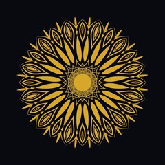 Mandalas with black and white for coloring books. Decorative round ornaments.	
