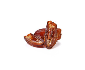 Palm dates on the white background