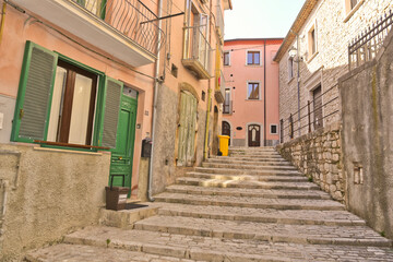 A medieval bridge in the old town of Sepino, in the Molise region, Italy.