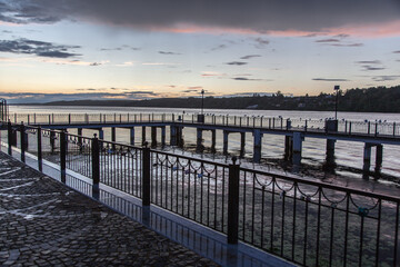 Fototapeta premium pier at sunset