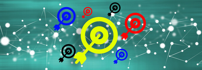 Fototapeta premium Concept of target market