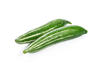 snake gourd on white background