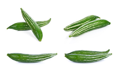 snake gourd on white background