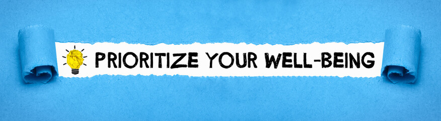 prioritize your well-being