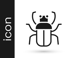 Black Stink bug icon isolated on white background. Vector.