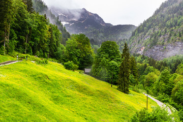 Fototapeta na wymiar Austrian landscape in mountains