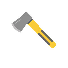 Axe icon in flat design. Lumberjack tool