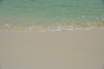 The view of the Long beach and the sea on Koh Rong island in Cambodia