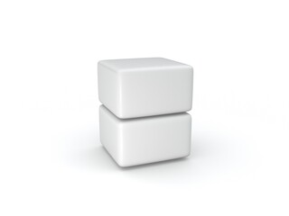 3D box on white background