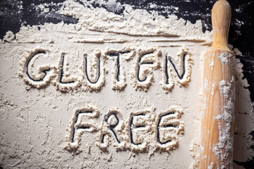 gluten-free text with corn flour and kneading roll