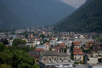 Fototapeta na wymiar Bellinzona in der Schweiz 30.7.2020