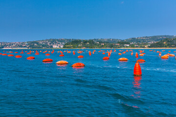 Seabass farm, Sečovlje Saline Nature Park, Slovenia, Europe