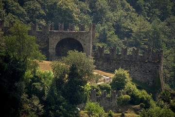 Burg Montebello in Bellinzona in der Schweiz 30.7.2020