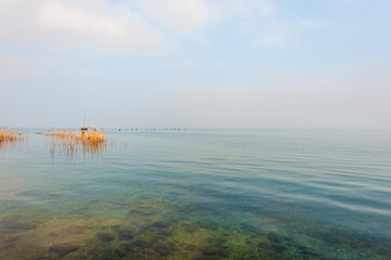 Deserted shore of  Garda