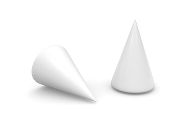 3d cone on white background