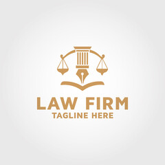 Law Firm Vector logo design template idea and inspiration