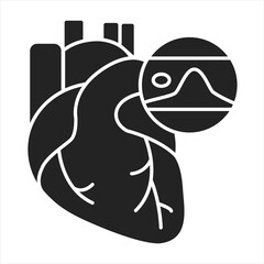 Foods to avoid black glyph icon. Minimize and avoid harmful products. Pictogram for web page, mobile app, promo. UI UX GUI design element