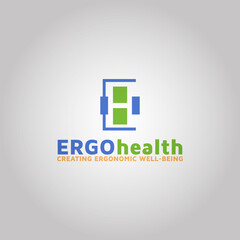 Ergonomic and Letter EH Vector modern logo design template idea and inspiration