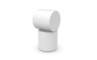 3d cylinder on white background