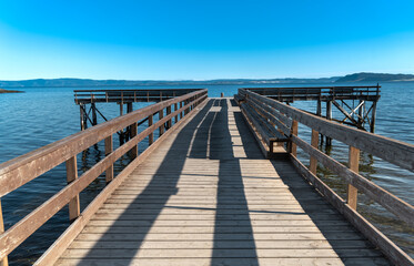 Obraz premium Nordic summer Beach scenes on the south shore of the Trondheim Fjord, Trondelag, Norway