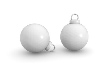 3d balls for christmas tree white background