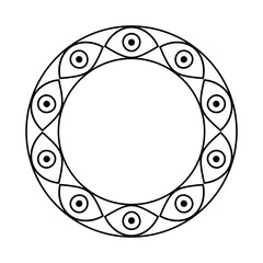 Isolated line mandala vector design
