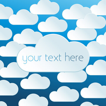 Abstract background with clouds and place for your custom text