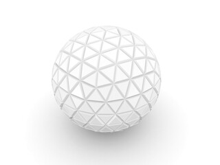 3D sphere on white background