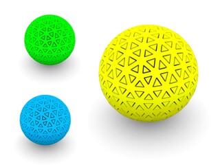 3D sphere on white background