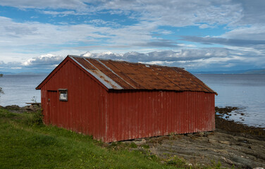 Fototapeta na wymiar Gorgeous fjord seascapes on the western coast of Norway, Trondelag