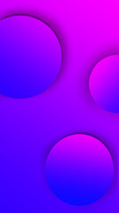 A simple blue pink gradient circle bubbles isolated on simple modern and trendy blue pink gradient background for wallpaper on mobile screen, digital screen, theme and any other commercial use. Vector