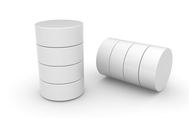 3d cylinder on white background